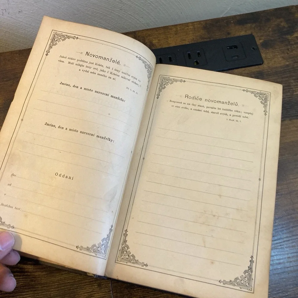 Antique Czech Bible 1909 Prague Kralice Biblí Svatá Vtg HC See Condition‎